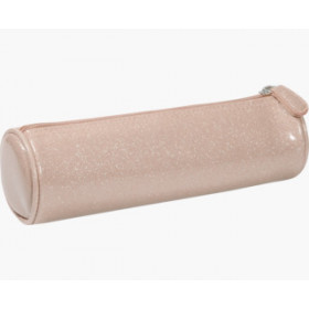 photo-Trousse scolaire fourre-tout rond 22,5 x 6,5 cm Eden rose doux Clairefontaine