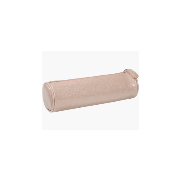 photo-Trousse scolaire fourre-tout rond 22,5 x 6,5 cm Eden rose doux Clairefontaine