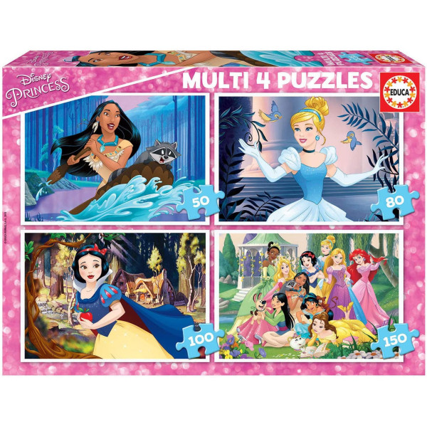 photo-Puzzle - Princesse Disney - 4 en 1 - Educa