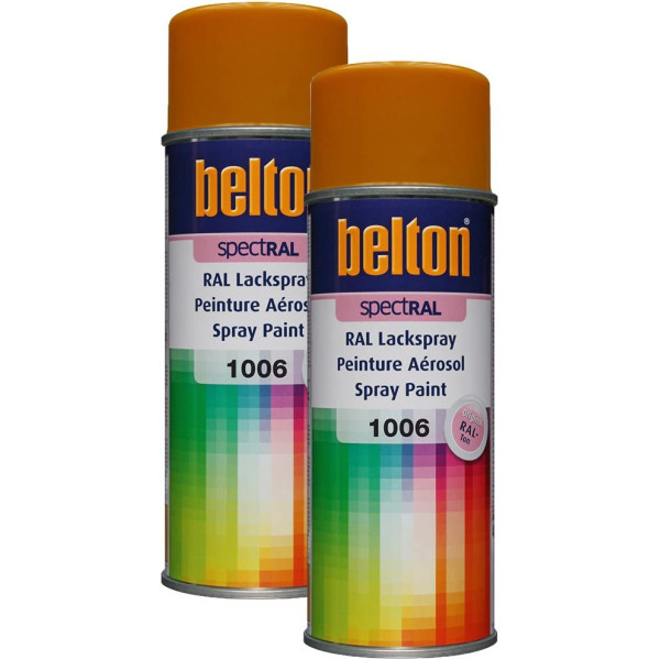 photo-2 bombes de peinture Belton Spectral RAL 1007 jaune narcisse 400ml
