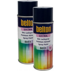 photo-2 bombes de peinture Belton Spectral RAL5011 Bleu acier 400ml