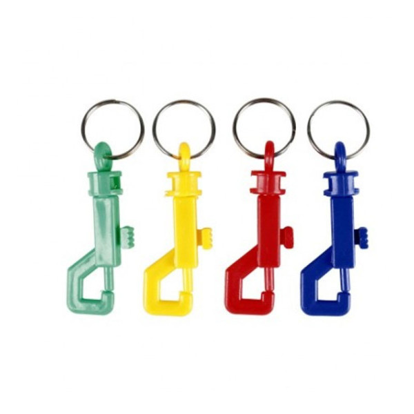 photo-4 mousquetons - Plastique - Assortiment couleur - Porte-clés - Cogex
