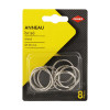photo-Boîte de 8 anneaux brisé - Métal - Diamètre de  30mm - Pour porte-clés - Cogex