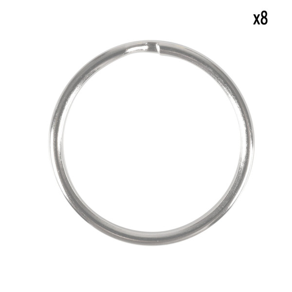 Boîte de 8 anneaux brisé - Métal - Diamètre de  30mm - Pour porte-clés - Cogex