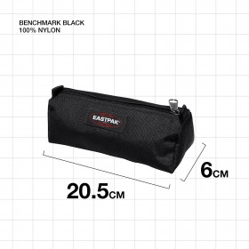 Trousse - Eastpak - Noir - Scolaire - Ronde - 20,5 x 6 cm