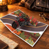 Carte 3D pop-up anniversaire et vœux - Moto biker - 12 x 17 cm