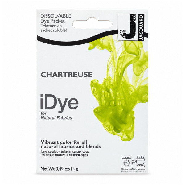 Teinture textile en sachet soluble iDye Natural – Vert chartreuse 422 – 14 g – Jacquard
