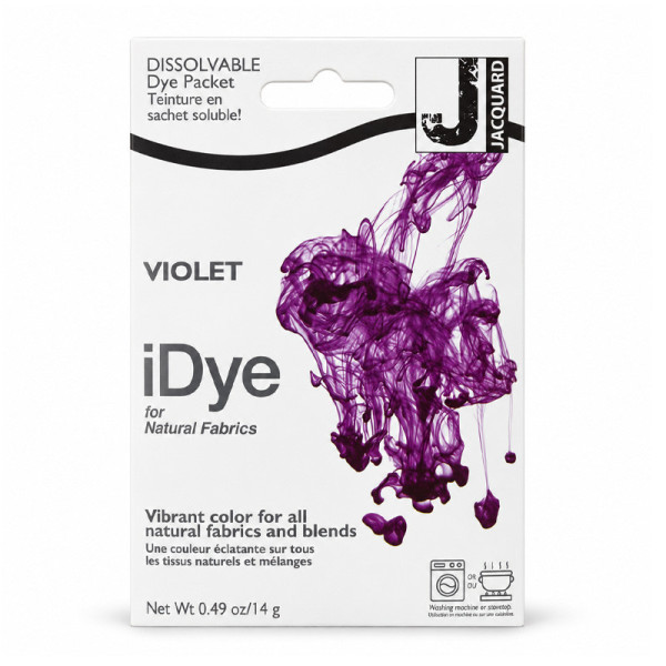 Teinture textile en sachet soluble iDye Natural – Violet 415 – 14 g – Jacquard
