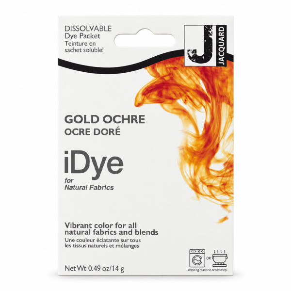 Teinture textile en sachet soluble iDye Natural – Ocre doré 428 – 14 g – Jacquard