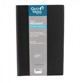 photo-Agenda Semainier 2023 Impala Ministre - 16 X 24 Cm - Noir - Quo Vadis