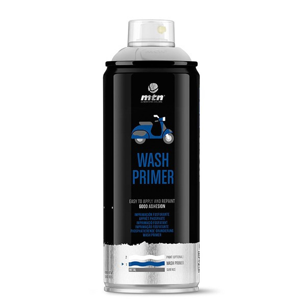 photo-Bombe de peinture - MTN Pro - Wash Primer - Base de maquillage acier alu - Gris