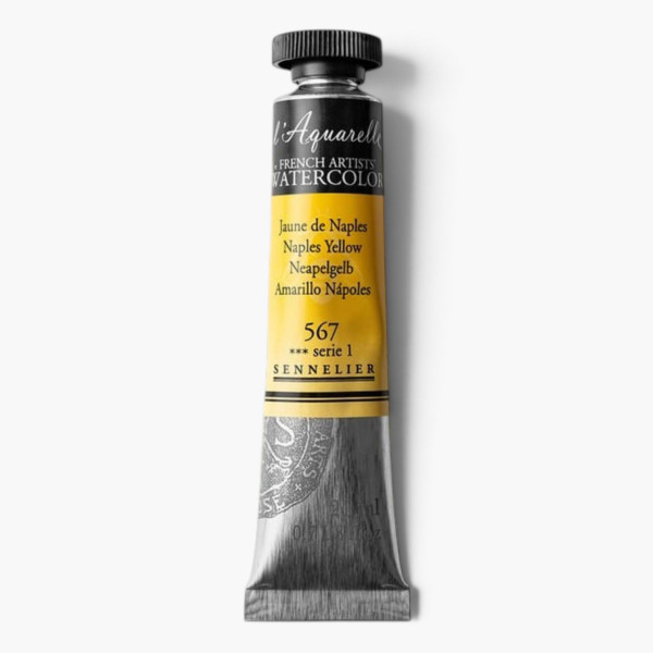 Aquarelle extra-fine Sennelier L’Aquarelle – Jaune de Naples n°567 – tube 21 ml