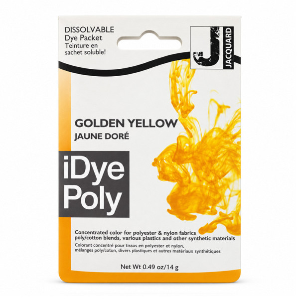 Teinture textile en sachet soluble iDye Poly – Jaune doré 455 – 14 g – Jacquard