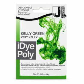 Teinture textile en sachet soluble iDye Poly – Vert Kelly 460 – 14 g – Jacquard