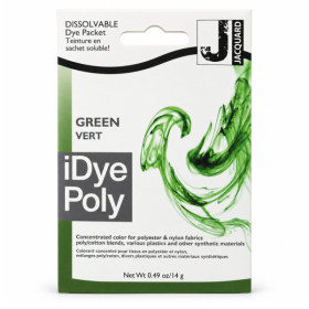 Teinture textile en sachet soluble iDye Poly – Vert 452 – 14 g – Jacquard