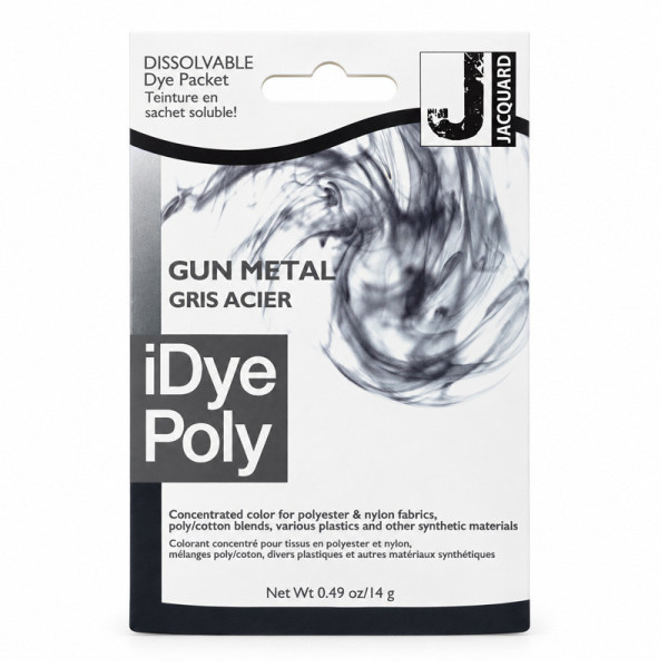 Teinture textile en sachet soluble iDye Poly – Gris acier 461 – 14 g – Jacquard