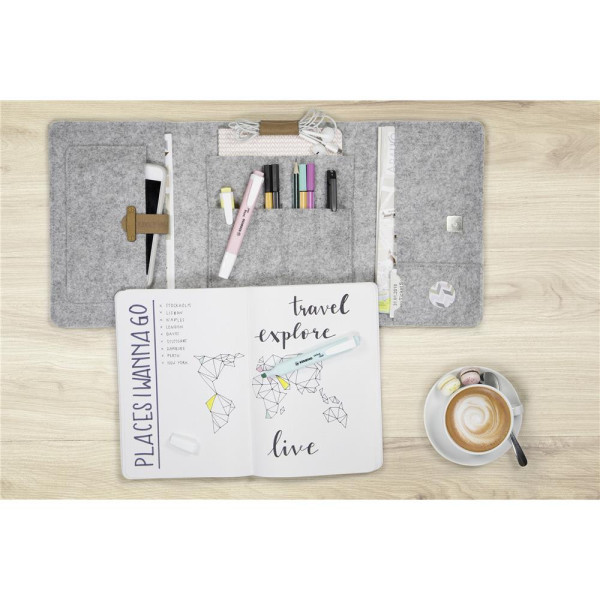 Surligneur orange pastel - STABILO Swing cool - teint de pêche