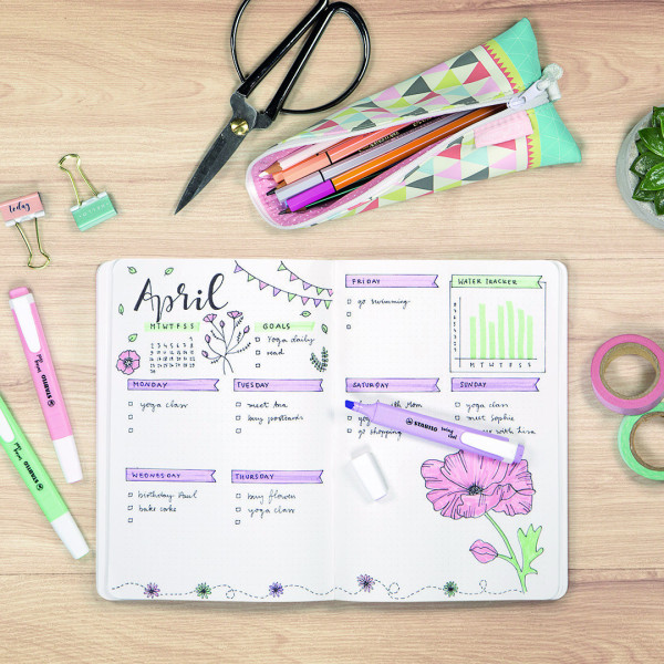 Surligneur violet pastel - STABILO Swing cool - brume de lilas