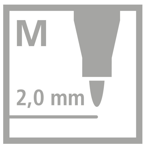Etui carton de 12 feutres de coloriage STABILO power - pointe moyenne