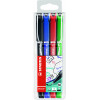 photo-Pochette de 4 stylos-feutres STABILO SENSOR M - pointe moyenne - coloris assortis