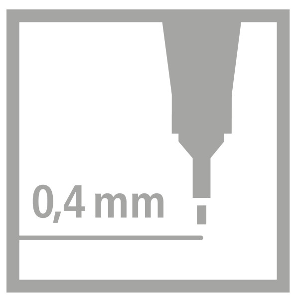 Blister de 3 stylos-feutres STABILO point 88 - pointe fine - noir
