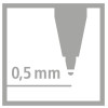 Boîte de 3 recharges STABILO EASYoriginal - pointe moyenne 0,5 mm - encre bleue effaçable