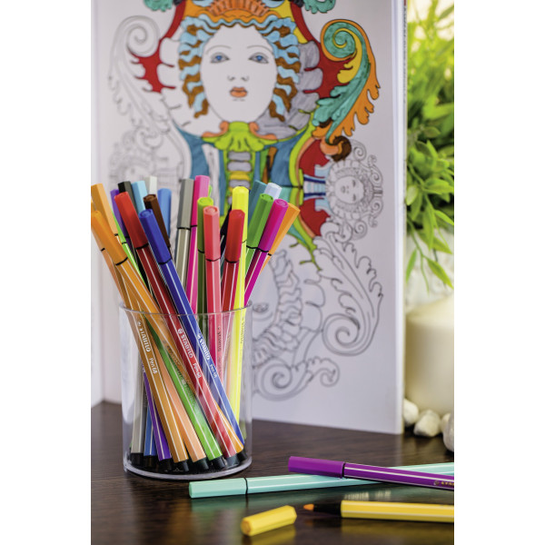 Boîte métal de 20 feutres de dessin STABILO Pen 68 décor premium