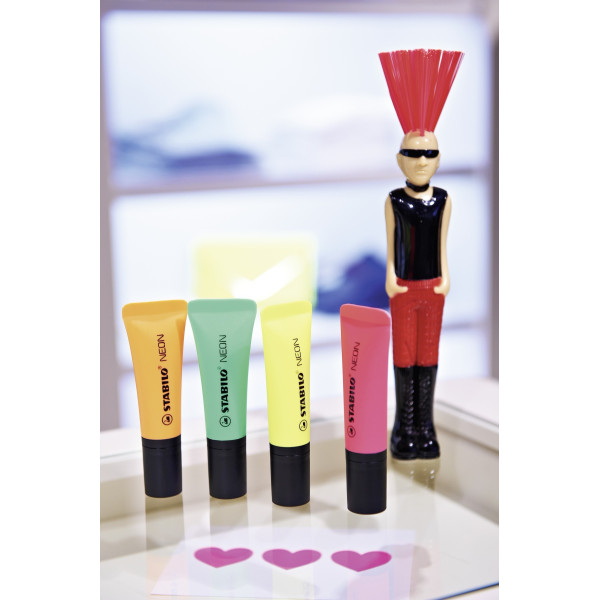 Filet de 3 surligneurs STABILO NEON - jaune