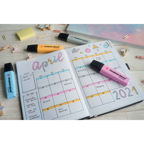 Ecopack de 5 surligneurs STABILO BOSS ORIGINAL Pastel