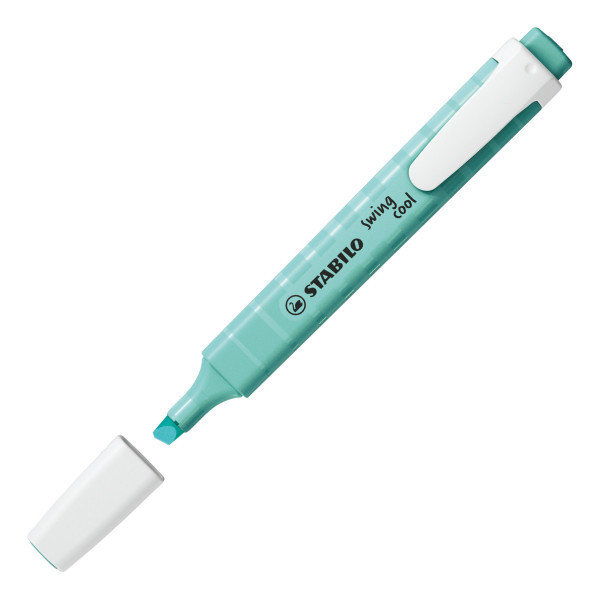 Surligneur bleu pastel - STABILO Swing cool - touche de turquoise