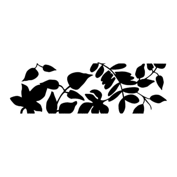 photo-Pochoir - Motif feuilles - Repositionnable - 35 x 15 cm - Peinture - Décoration