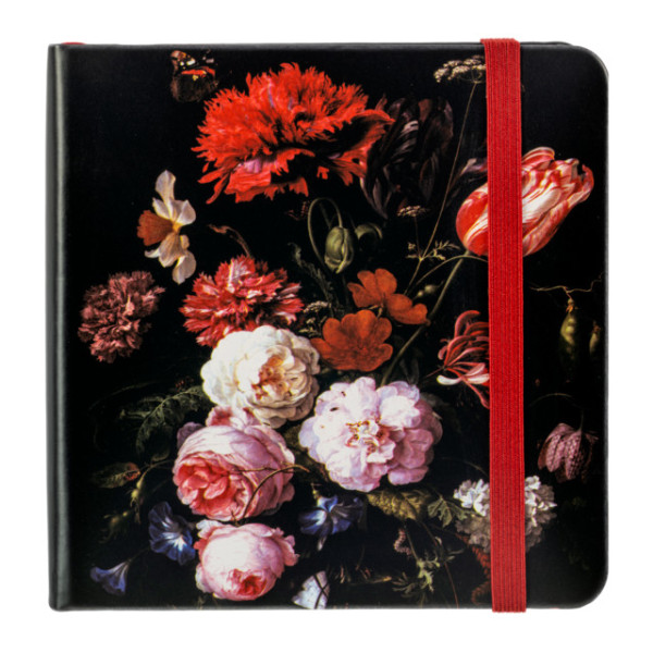 Carnet - Croquis - Dessin - Notes - 12x12cm - 80pages - Couverture peinture fleurs