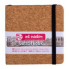 Carnet à croquis Talens Art Creation couverture liège – 12 × 12 cm – 80 feuilles 140 g/m²
