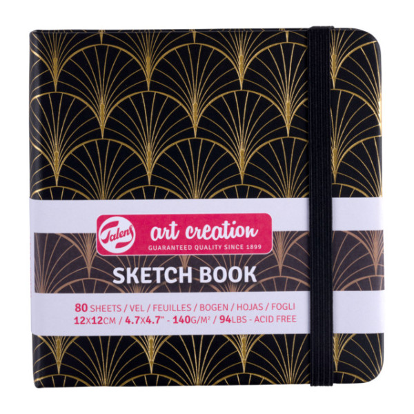 Carnet - Croquis - Dessin - Notes - 12x12cm - 80pages - Couverture art déco