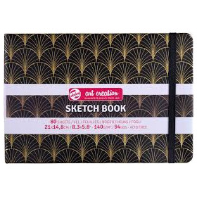 Carnet - Croquis - Dessin - Notes - 21x14,8cm - 80pages - Couverture art déco
