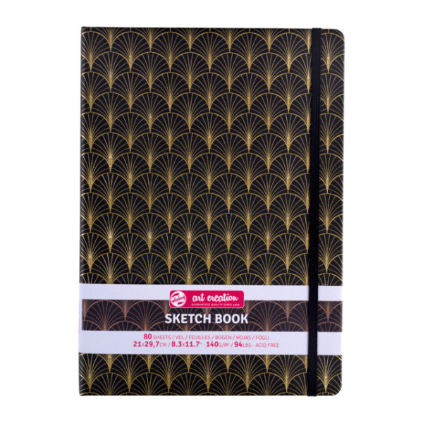 Carnet de dessin Art Déco A4 – 21 × 29,7 cm – 80 pages