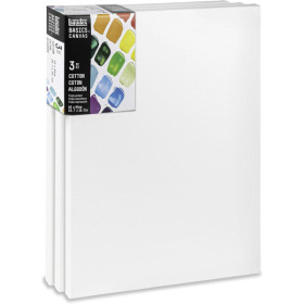 Châssis - Toile - 40x50cm - Coton - Blanc - Pré-apprêtée - Lot de 3 - Liquitex Basics