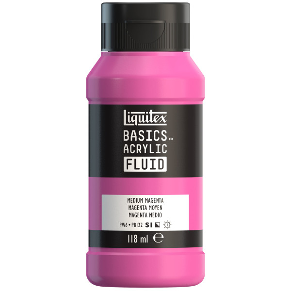 Peinture acrylique - Fluide - Magenta - 500 - Liquitex - Basics Acrylic fluid - 118ml