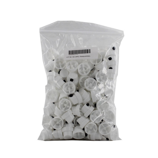 100 caps - Valve - Pour bombe de peinture - Transversal - Pour tracé biseauté - Débit régulier