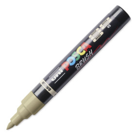 Marqueur POSCA - Beige - Pointe brush - PC5BR - Tous supports