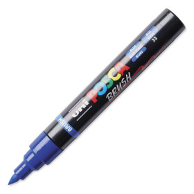 Marqueur POSCA - Bleu foncé - Pointe brush - PC5BR - Tous supports