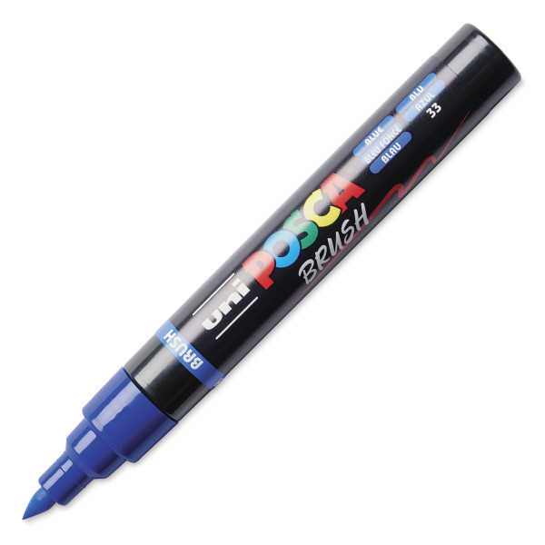 Marqueur POSCA - Bleu foncé - Pointe brush - PC5BR - Tous supports