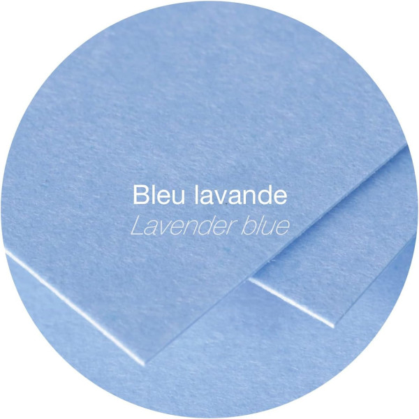 Cartes - 8,2x12,8cm - 210g - Pollen - Bleu lavande - 25 unités - Clairefontaine