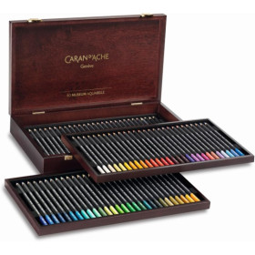 Crayons de couleur - Aquarelle - Museum Aquarelle - Caran d'Ache - Boîte 80 couleurs