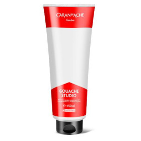 Gouache Studio - Blanc - Ultra couvrante - Mate - Tube 450 ml - Caran d'Ache