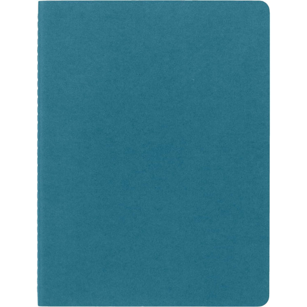 3 carnets - 19x25cm - Turquoise - 120 pages blanches - Couverture souple - Moleskine