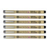 Lot de 6 fineliners noirs Sakura Pigma Micron – tailles 005 à 08