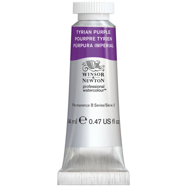 Peinture aquarelle - Pourpre tyrien - 419 - Extra-fine - Winsor et Newton - 14ml