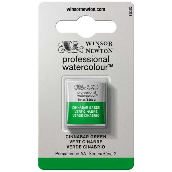 Aquarelle Professionnelle Extra-Fine - 1/2 Godet - Vert cinabre - 420 - Winsor Et Newton