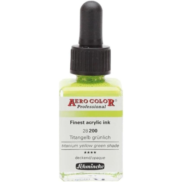 Encre acrylique - Extra-fine - Jaune de Titane - 28 200 - Aéro Color Pro - Schmincke
